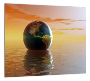 Obraz zemegule v mori (Obraz 30x30cm)