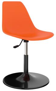 Otočné jedálenské stoličky 4 ks, oranžové, PP