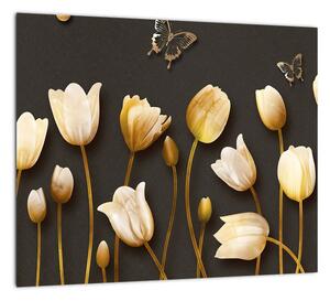 Obraz zlatých tulipánov (Obraz 30x30cm)