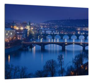 Obraz večerné Prahy (Obraz 30x30cm)
