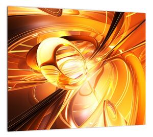 Oranžový abstraktný obraz (Obraz 30x30cm)