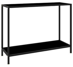 Konzolový stolík, čierny 100x35x75 cm, tvrdené sklo