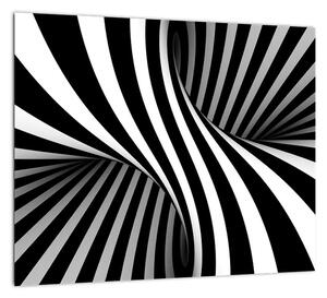 Čiernobiely abstraktný obraz (Obraz 30x30cm)