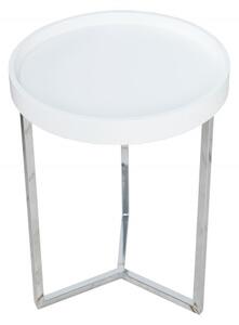 Konferenčný stolík Modular 40cm biela, strieborná