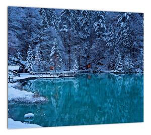 Obraz zimného jazera (Obraz 30x30cm)