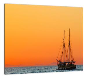 Plachetnica na mori - moderný obraz (Obraz 30x30cm)