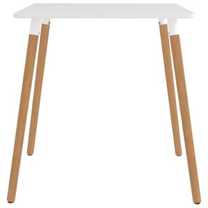 Jedálenský stôl, biely 80x80x75 cm, kov
