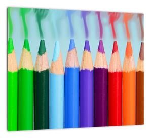 Obraz farebných pasteliek (Obraz 30x30cm)