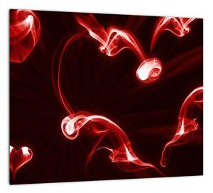Abstraktný obraz - červené srdce (Obraz 30x30cm)