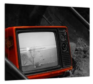 Obraz červené televízie (Obraz 30x30cm)