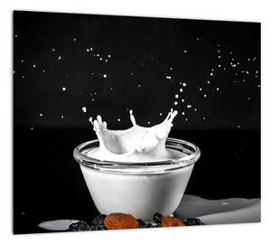 Obraz misky s mliekom (Obraz 30x30cm)