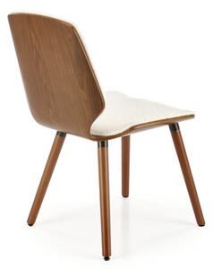 Jedálenská stolička JENA, 48x84x59, krémová/orech