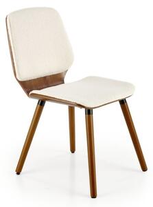 Jedálenská stolička JENA, 48x84x59, krémová/orech