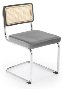 Jedálenská stolička K-504, 53x84x60, popol/čierna