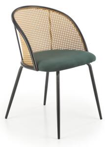 Jedálenská stolička ERVIN, 54x78x57, tmavo zelená