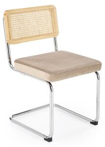 Jedálenská stolička K-504, 53x84x60, béžová/prírodná