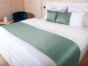 Biante Saténový prehoz/behúň na posteľ Satén LUX-003 Ľadovo zelený Na mieru