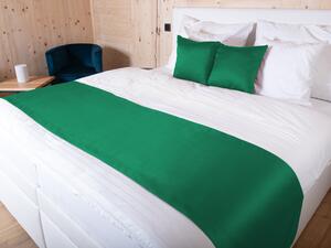 Biante Saténový prehoz/behúň na posteľ Satén LUX-012 Zelený 50x200 cm