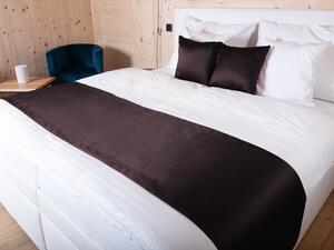 Biante Saténový prehoz/behúň na posteľ Satén LUX-019 Čokoládovo hnedý 60x220 cm