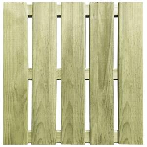 Podlahové dlaždice 18 ks, 50x50 cm, drevo, zelené