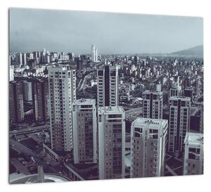 Čiernobiely obraz mesta (Obraz 30x30cm)