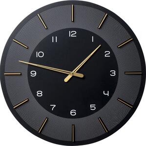 Kare Design Nástenné hodiny Lio - čierne 60 cm
