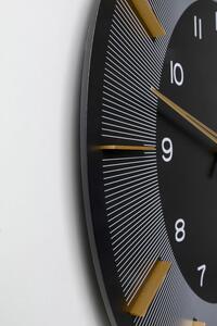 Kare Design Nástenné hodiny Lio - čierne 60 cm