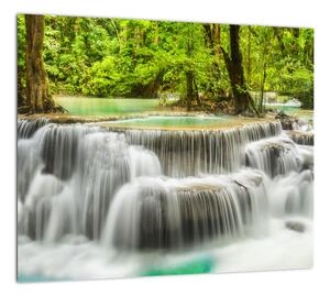 Obraz lesných vodopádov (Obraz 30x30cm)