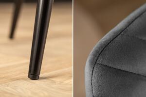 Dizajnová stolička Amazon zamatovo šedá