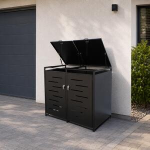 Furnigo Prístrešok na odpadkové koše Arel 132x80x116 cm - antracit