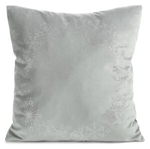 VIANOČNÁ DEKORAČNÁ OBLIEČKA NA VANKÚŠ ICY 45X45 CM STRIEBORNÁ