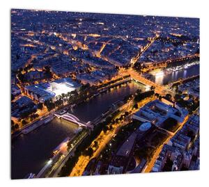 Obraz večerného mesta (Obraz 30x30cm)