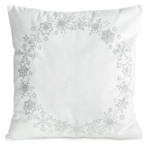 VIANOČNÁ DEKORAČNÁ OBLIEČKA NA VANKÚŠ ICY 45X45 CM BIELA