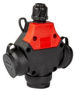 TP electric Roztrojka gumová trojfázová, francúzske zásuvky 250V 1x16A IP54 3101-317-0300
