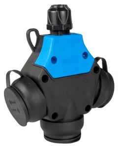 TP electric Roztrojka gumová jednofázová, francúzske zásuvky 250V 1x16A IP54 3101-316-0300
