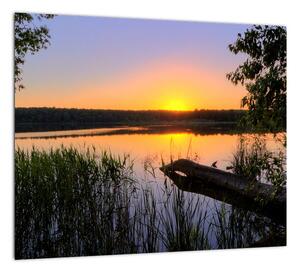 Obrázok jazera sa západom slnka (Obraz 30x30cm)