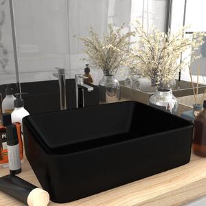 Luxusné umývadlo matné čierne 41x30x12 cm keramické