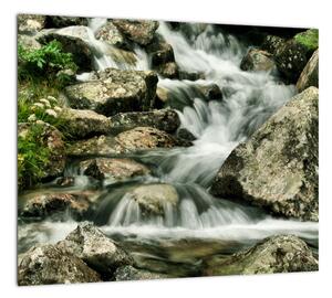Horský vodopád - obraz (Obraz 30x30cm)