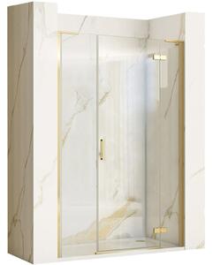 Sprchové dvere Rea Hugo 80 Gold Brush + Sprchová zástena 30