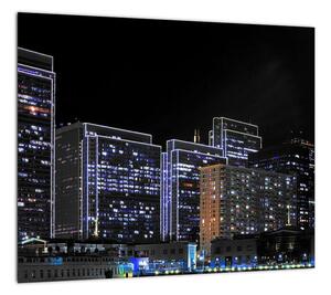 Obraz nočného mesta (Obraz 30x30cm)