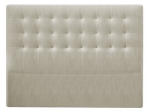 Béžové čelo postele so zamatovým poťahom Windsor & Co Sofas Athena, 200 × 120 cm