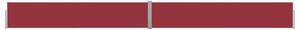 Zaťahovacia bočná markíza na terasu 140x1200 cm, červená