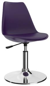 Otočné jedálenské stoličky 2 ks, fialové, umelá koža
