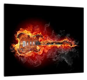 Horiace gitara - obraz (Obraz 30x30cm)