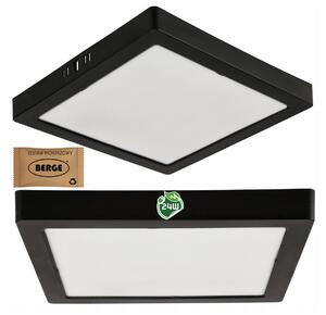 LED stropné svietidlo na povrchovú montáž 24W 2640lm 4000K Čierny štvorec