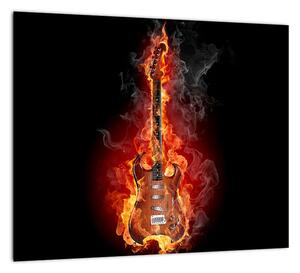 Horiace gitara - obraz (Obraz 30x30cm)