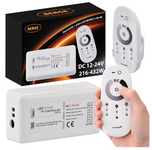BERGE Stmievač LED pásikov, ovládač 12V 24V MONO, dotykové diaľkové ovládanie 18A