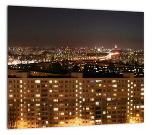 Nočné mesto - obraz (Obraz 30x30cm)