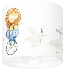 BRILAGI - Univerzálne tienidlo BOBO E27, priemer 15 cm, biela/zvieratká