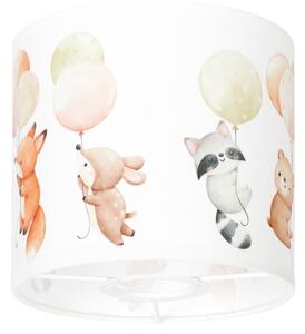 BRILAGI - Univerzálne tienidlo BOBO E27 pr. 15 cm biela/zvieratká